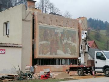 Utrjevanje freske Poljanska vstaja