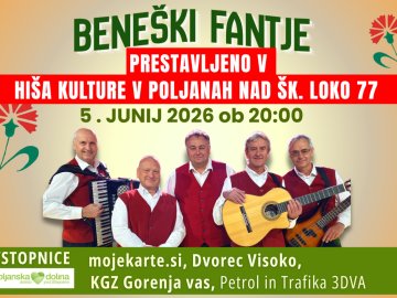OBVESTILO O SPREMEMBI LOKACIJE KONCERTA BENEŠKI FANTJE - 5. 6. 2026