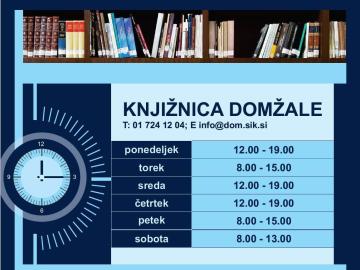 Aktualne informacije o delovanju Knjižnice Domžale