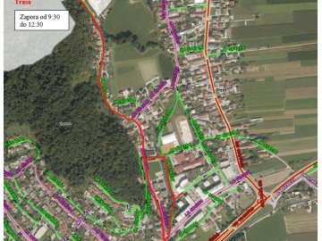 Popolna zapora dela občinskih cest zaradi izvedbe teka Petra Levca, dne 20. 4. 2024