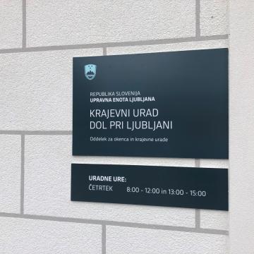 Slika za novico Krajevni urad Dol pri Ljubljani ponovno odprt od 10. septembra 2026