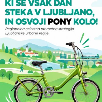 Slika za novico Prispevaj svoj pogled na promet v Ljubljanski urbani regiji in osvoji zelenega Ponyja!