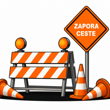 Slika za novico Popolna zapora v Lazah na železniškem prehodu