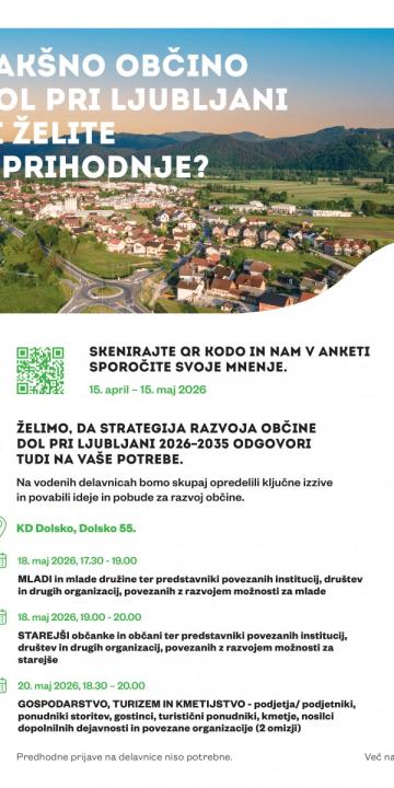Slika za novico Sodelujte pri oblikovanju prihodnosti Občine Dol pri Ljubljani