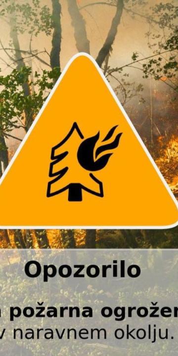Slika za novico Velika požarna ogroženost okolja na območju celotne države
