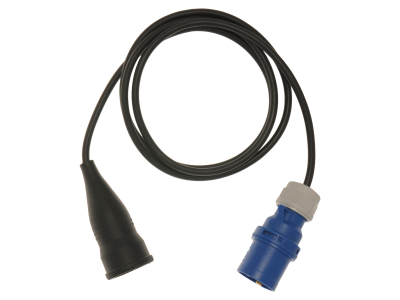 A 1419 1-phase adapter 16 A, 3 pin male / 16 A Schuko female, 2 m