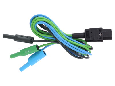 A 1670 Cable de prueba, BLK/GRN/BLU, 1,5 m, 0,75 mm2