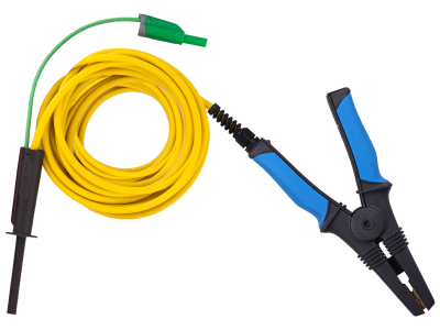 A 1822 BLK 3M 10 kV Cable de prueba apantallado con pinza grande de alta tensión negra 