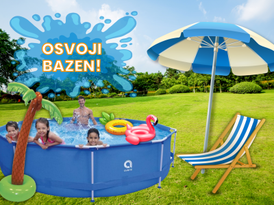 Prijavi se v spodnji obrazec in osvoji bazen za super poletno osvežitev doma!.