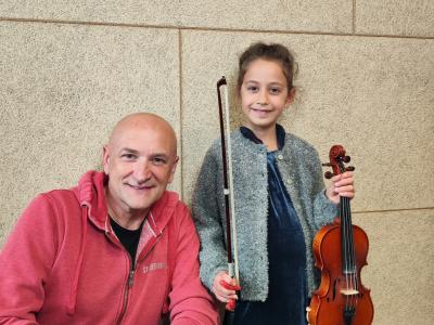 V oddaji Mladi val je bila z nami violinistka Mila Nikolić. (Foto: Štajerski val)