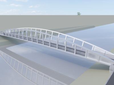Takšen bo novi kolesarski most pri Špici v Celju. (Foto: render MOC)