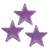 Dekorativna zvezdica z bleščicami, 4,8 cm, lila, 1 kos