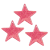 Dekorativna zvezdica z bleščicami, 4,8 cm, rdeča, 1 kos