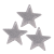 Dekorativna zvezdica z bleščicami, 4,8 cm, srebrna, 1 kos