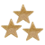Dekorativna zvezdica z bleščicami, 4,8 cm, zlata, 1 kos