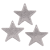 Dekorativne zvezdice z bleščicami, 4,8 cm, srebrne, 3 kosi
