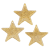 Dekorativne zvezdice z bleščicami, 4,8 cm, zlate, 3 kosi