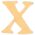 Kartonska črka, X, 40 x 1 mm