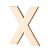 Lesena črka, X, 80 x 5 mm