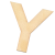 Lesena črka, Y, 40 x 2 mm