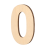 Lesena številka, 0, 80 x 5 mm