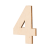 Lesena številka, 4, 80 x 5 mm