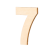 Lesena številka, 7, 80 x 5 mm