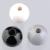Lesene perle TiT, 10 mm, črno - bele, mešane, 69 kosov