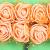 Rožice iz moosgumme, 25 mm, barva lososa, 12 kosov