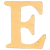 Kartonska črka, E, 40 x 1 mm