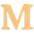 Kartonska črka, M, 40 x 1 mm