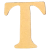 Kartonska črka, T, 40 x 1 mm