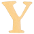 Kartonska črka, Y, 40 x 1 mm