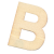 Lesena črka, B, 40 x 2 mm