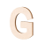 Lesena črka, G, 80 x 5 mm