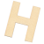 Lesena črka, H, 40 x 2 mm