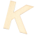 Lesena črka, K, 40 x 2 mm