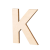Lesena črka, K, 80 x 5 mm