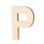 Lesena črka, P, 80 x 5 mm