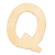 Lesena črka, Q, 40 x 2 mm