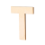 Lesena črka, T, 80 x 5 mm