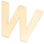 Lesena črka, W, 40 x 2 mm