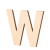 Lesena črka, W, 80 x 5 mm
