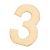 Lesena številka, 3, 40 x 2 mm
