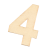Lesena številka, 4, 40 x 2 mm