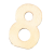 Lesena številka, 8, 40 x 2 mm