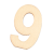 Lesena številka, 9, 40 x 2 mm