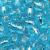 Steklene perle S, 17 g, Ø5,5 mm, svetlo modre
