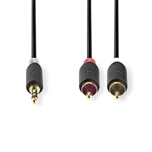 Nedis Stereo Audio Cable - 3,5mm  |  2x RCA Male, 2M