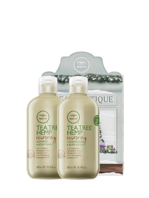 Komplet izdelkov za nego las in telesa s hranilno močjo konoplje